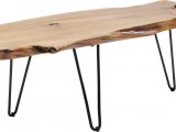 Obývací stolek ASPEN 2 s dřevěnou deskou 
