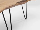 Obývací stolek ASPEN 2 s dřevěnou deskou 