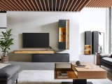 Obývací a jídelní nábytek s dřevěným doplňkem KS23 ORCO