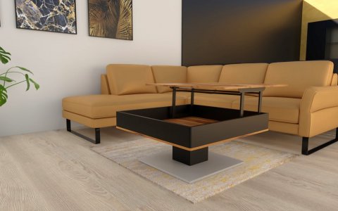 Výklopný obývací stolek CT302-85L s osvětlením